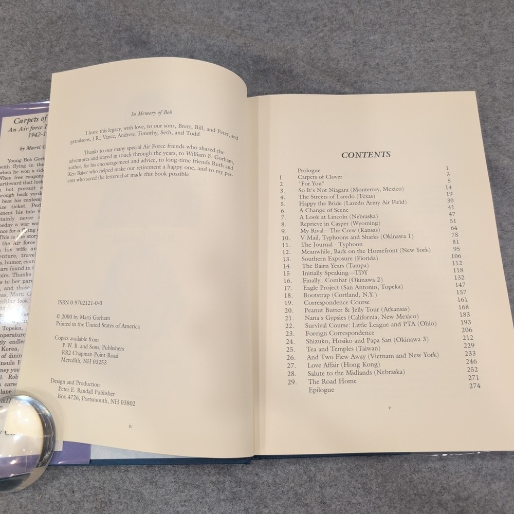 Carpets of Clover An Air Force Pilots Story 1942-1970 Marti Gorham Hardcover - Picture 3 of 4